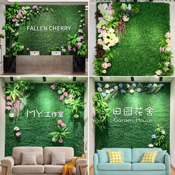 Artificial Grass Wall Carpet Plastic Lawn for Wedding Home Garden Landscape Shop Background Plant Wall Decoration
