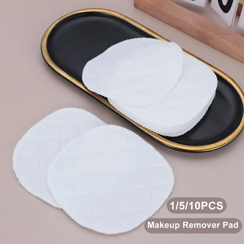 1/5/10PCS Skin Care ผ้าขนหนูล้างทําความสะอาดได้ผ้าฝ้ายแต่งหน้า Remover Pad ทําความสะอาดผิวหน้า Pad Nursing Breast pad