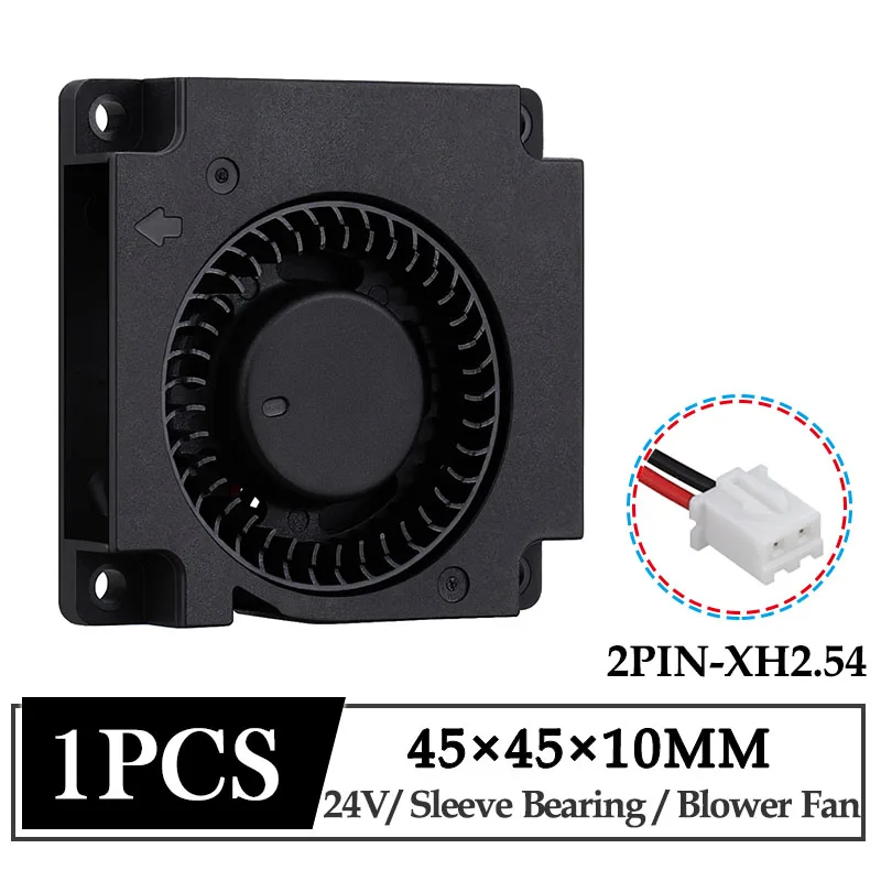 1Pcs Gdstime DC 24V Fan 45mm 45x45x10mm Radial Exhaust Brushless 3D Printer Cooling Fan 4.5cm 4510 Micro Turbo Blower Cooler