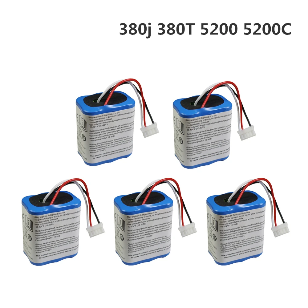 Ban Đầu Pin 7.2V 2500 MAh Cho Irobot Roomba Braava 380 380T Bạc Hà 5200C Ni-MH 2500 MAh 2.5Ah 7.2V Pin Sạc 1 Cái