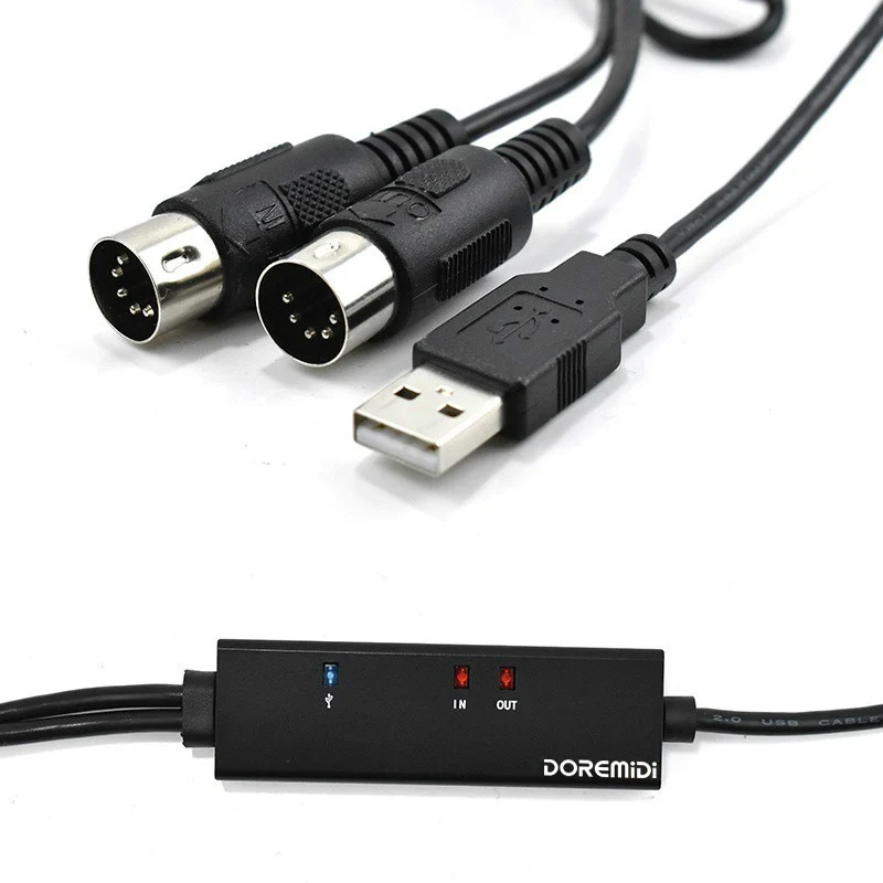 Soul Power Instruments USB-MIDI コンバータ Midi to USB Cable Interface Converter - IN OUT Midi Adapter