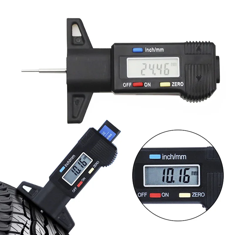 Digital Tire Tire Depth Meter, Digital Tire Caliper, Thickness Gauge, Tire Monitoring System