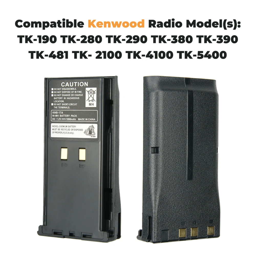 Imagem -05 - Ni-mh Bateria para Kenwood Tk280 380 480 481 Tk-290 390 490 Pro Talk tk 2100 4100 Rádio em Dois Sentidos 10x Knb17a 1800mah