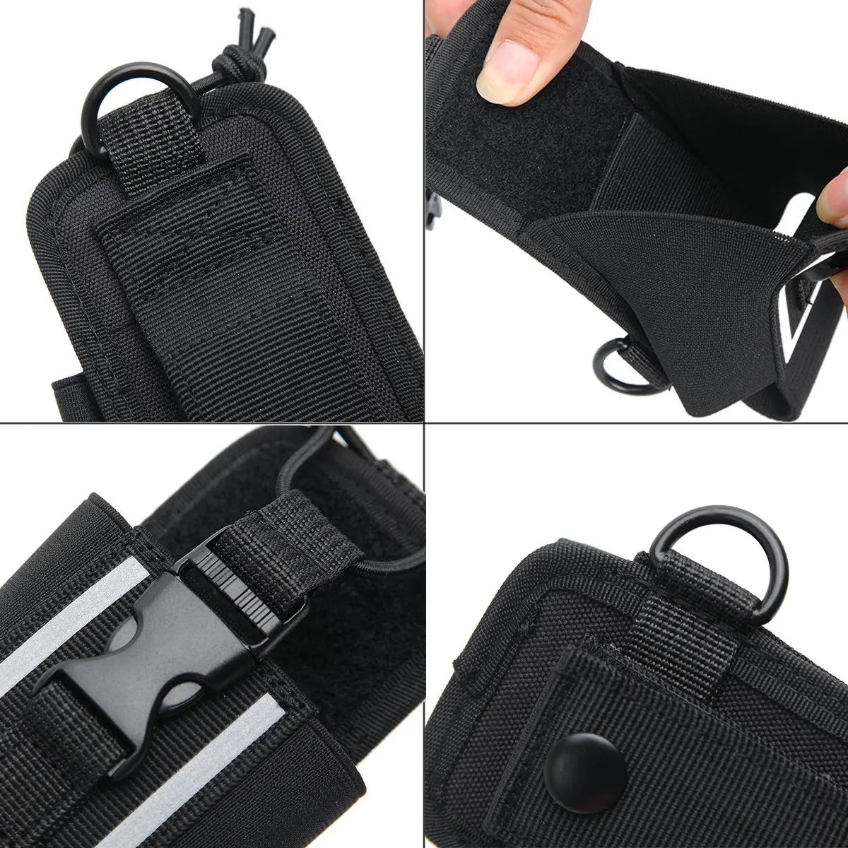 Leather Radio Carry Case Bag Compatible with Motorola GP328 Hytera PD780/680 UV82 Baofeng 5R - Universal Radio Accessory