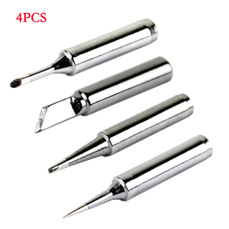 4PCS Soldering Tip 900M-T-1C + I +1.2D +K Applicable To 936/937 Soldering Station Pure Copper Sting For Soldering Irons Head Set