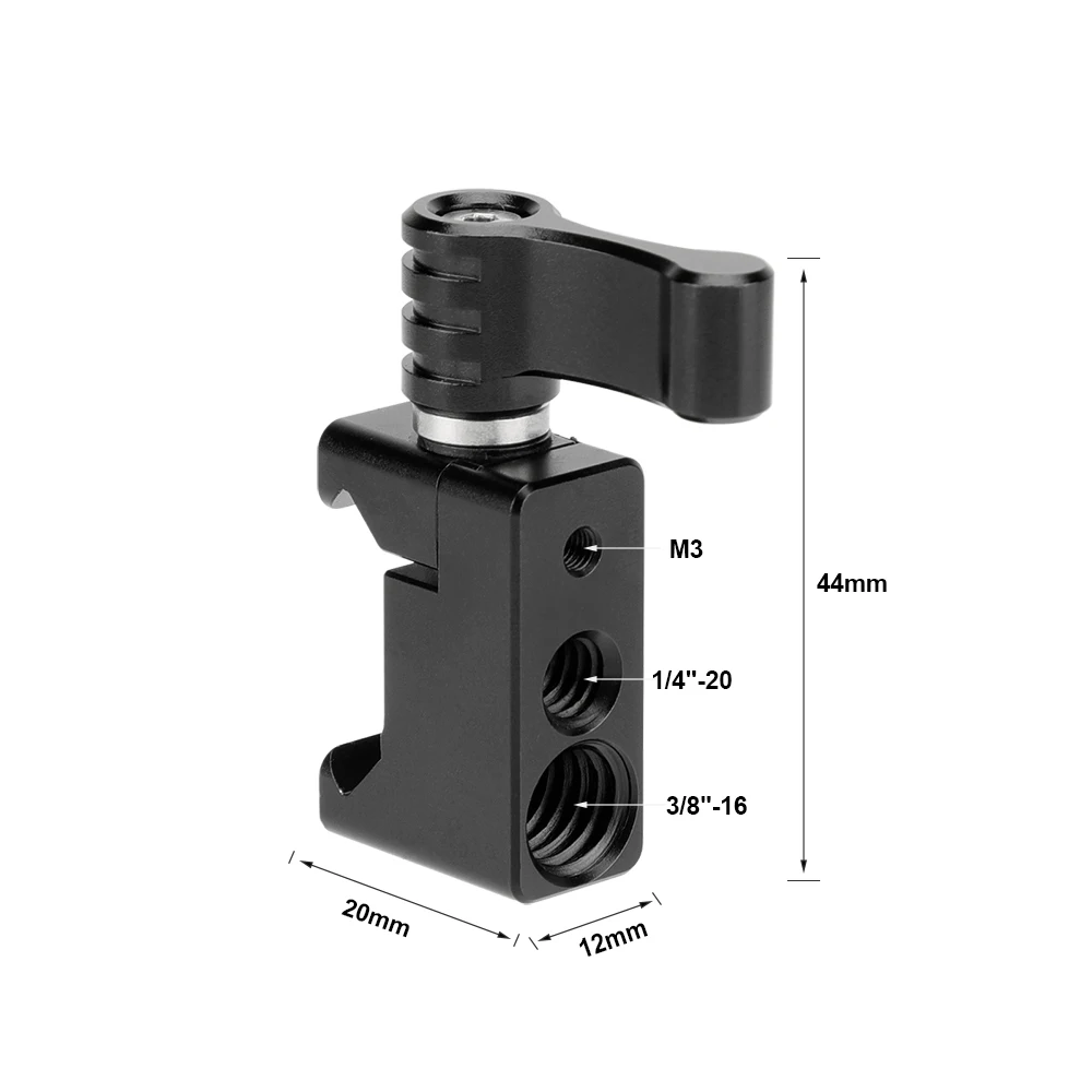 Kimrig liberação rápida braçadeira da nato com 1/4 "3/8" m3 rosca para dslr sapato frio/monitor suporte/bola cabeça extensão braço mágico
