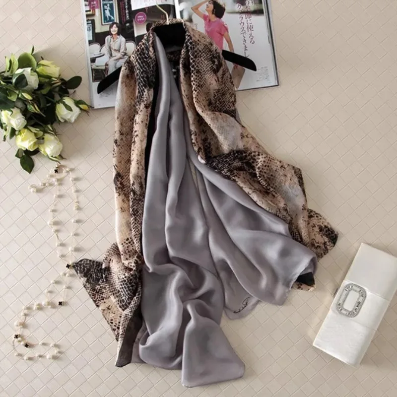 180*90cm Luxury Brand Silk Summer Women  Female Scarves Ladies Beach Wrap Chiffon Shawl Bandanna Sunscreen Foulard Muffler Pareo