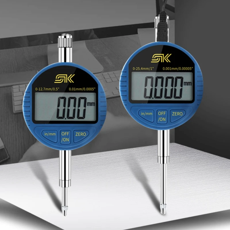 0-25.4mm wskaźnik zegarowy 0.001mm mikrometr cyfrowy metryczny/calowy elektroniczny miernik grubości urządzenie do akwizycji danych USB narzędzia