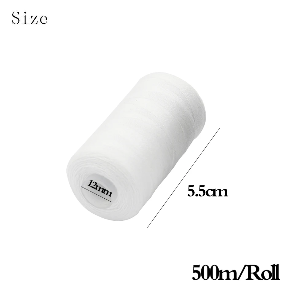 500-3000m Polyester Sewing Thread Spools Black White Threads for Sewing Machine Hand Repair Use for Hand&Machine Sewing