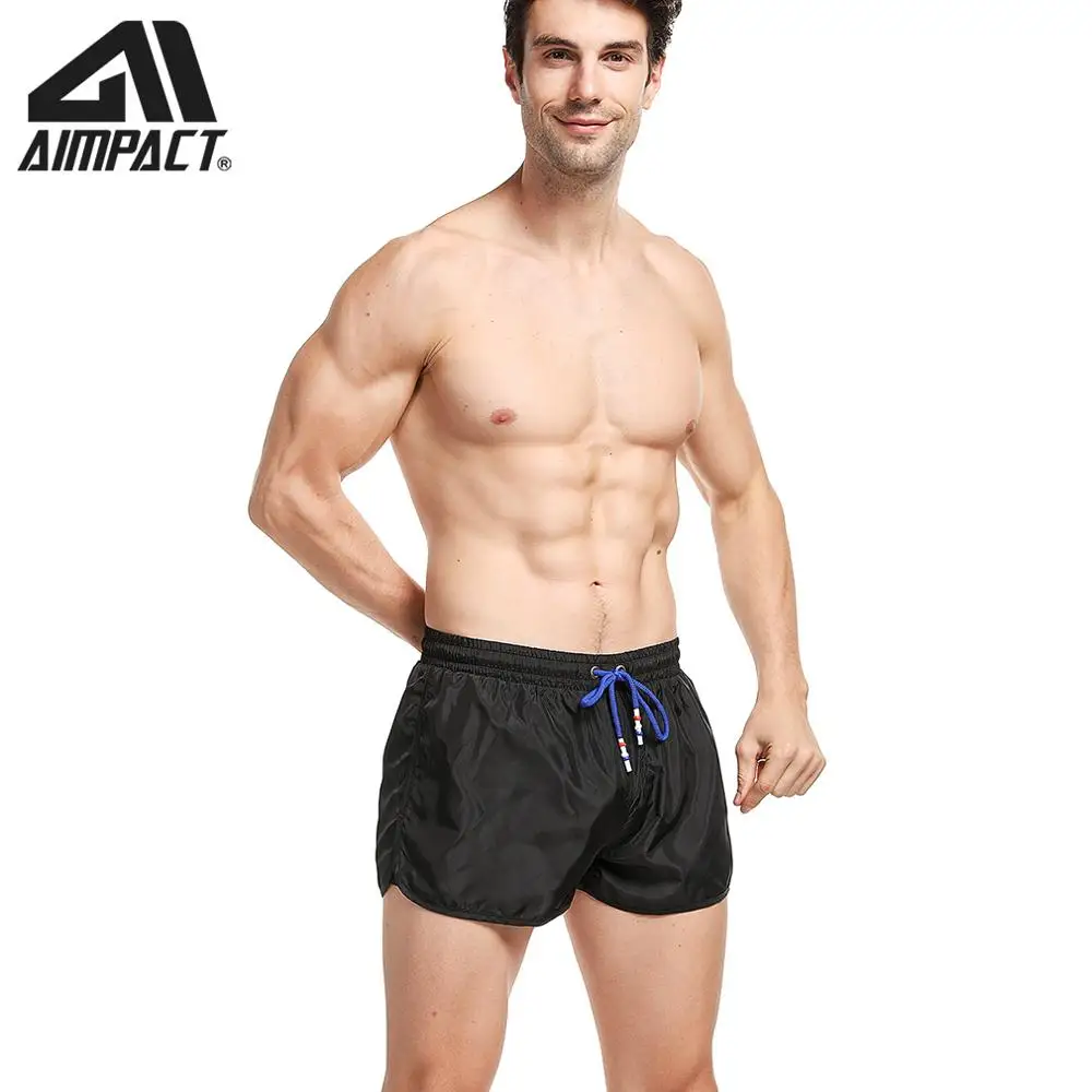 Men\'s Swim Shorts  Quick Dry Beachwear Board Short Bath Suit lining liner Shorts with Drawstring for Sportsman by AMPACT AM2255