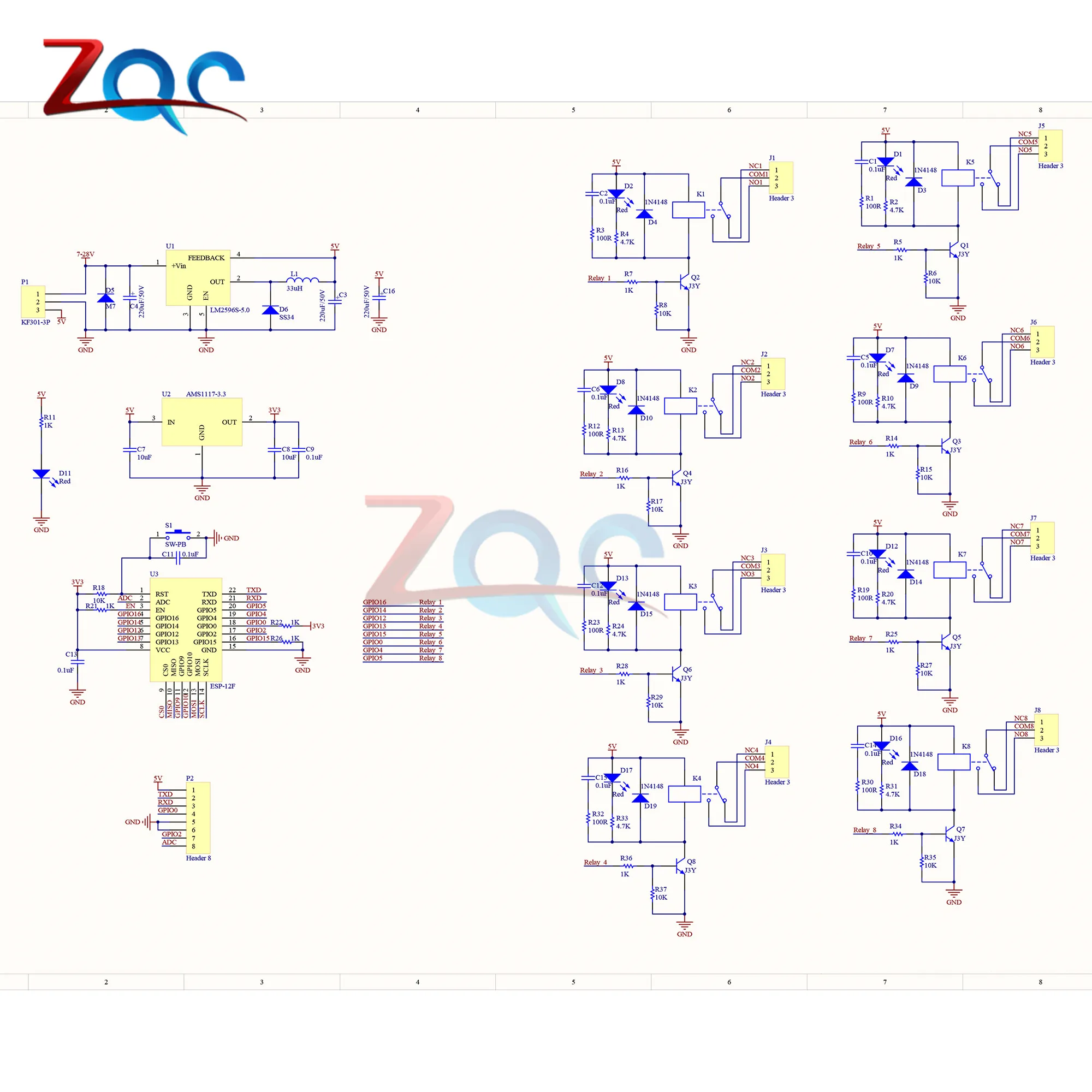 ESP8266 EPS-12F bezprzewodowy moduł programowalny WiFi 8 przekaźnik kanału karta rozszerzenia tarcza dla Arduino IOT DC 7 -28V/5V