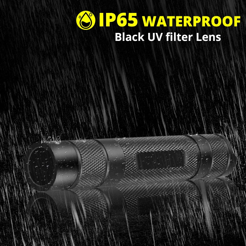 Potente linterna led UV superbrillante de 100W, linterna uv de escorpión, luz ultravioleta, actualización de cuentas de lámpara UV, 18650