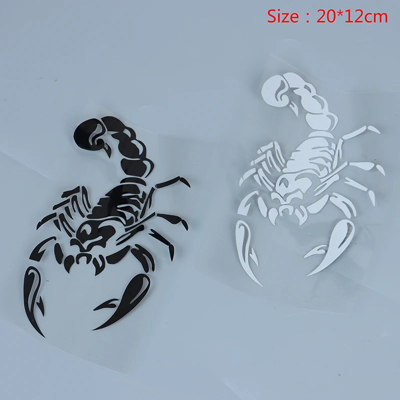 1pc Small car reflective scorpion pattern sticker hood spare tire car body sticker