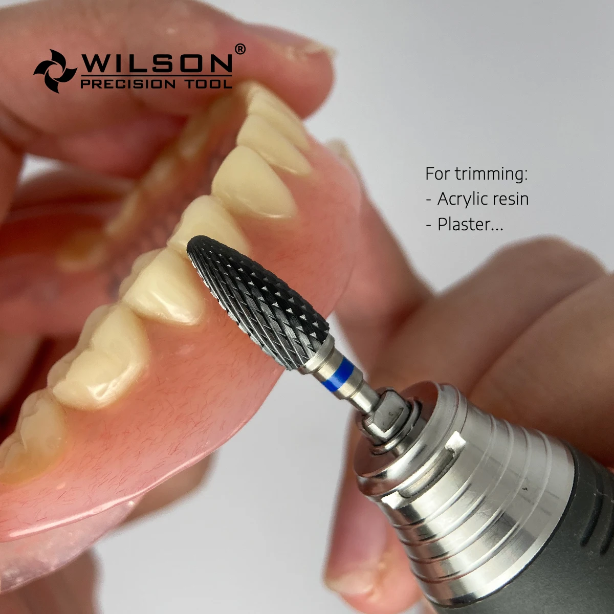 WILSON PRECISION TOOL Bullet Shape - Cross Cut- Black Ceramic - (6410201-6410801)-Zirconia Burs