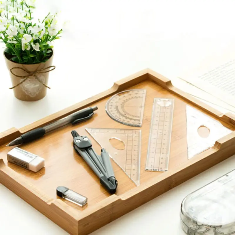 8 sztuk/zestaw przenośny precyzyjny geometria kątomierz rysunek kompas linijka ołówek Essentials Math Study Tool Kit