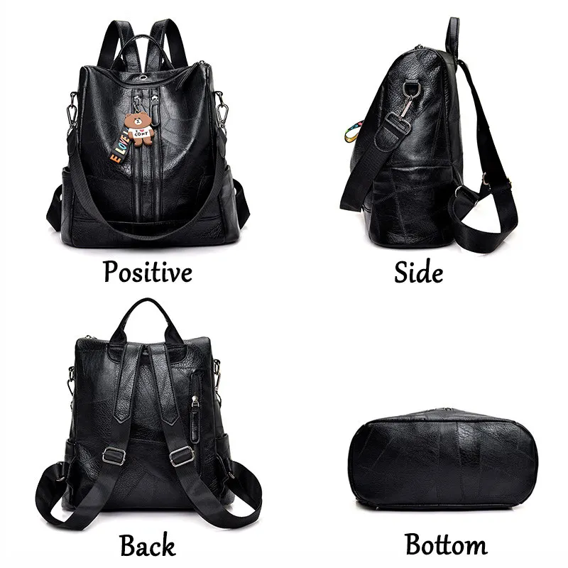 Women Backpack Female High Quality Soft Leather Book School Bags For Teenage Girls Sac A Dos Travel Back pack Rucksacks Mochilas