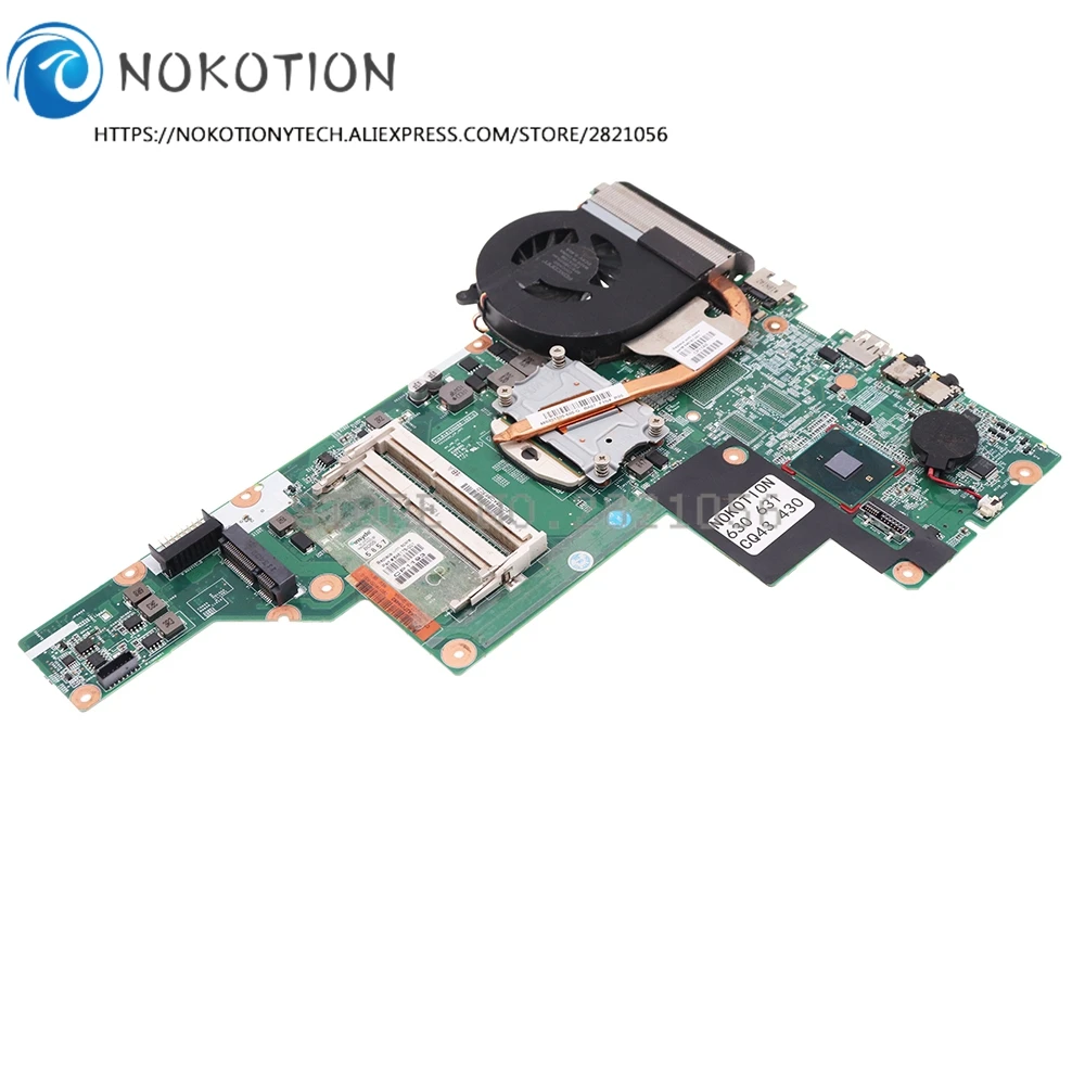 NOKOTION 646175-001 646669-001 for HP 430 630 631 CQ43 Motherboard I5+Heatsink Fit For 646981-001 646982-001 657323-001