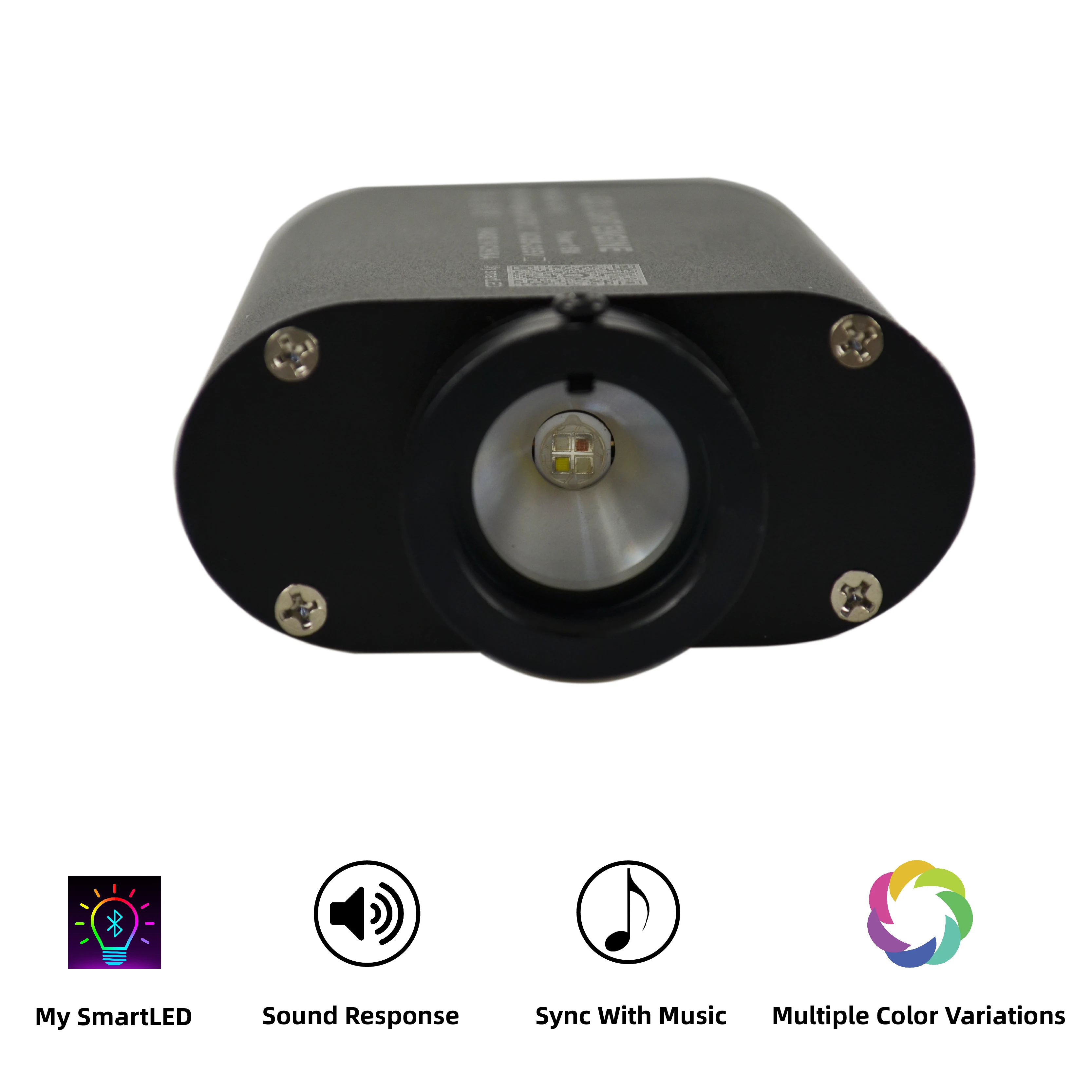 16W RGBW APP Led Lights Ceiling Strarry Sky Effect Car Sound Music Control Light Engine With 0.75mm End Glow Fiber Optic Kit