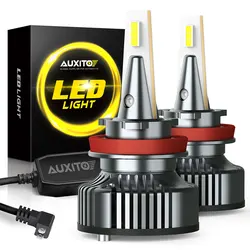 AUXITO 2 sztuk H11B Turbo głowica LED światła o dużej mocy 80W 16000LM H4 HB2 głowica LED żarówki 9005 9006 9012 HIR2 H11 H7 głowica LED lampa