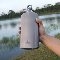 800ml 190g Titanium Flat Water Bottle Portable Creative Cup Kettle Holster Food Grade Eco Friendly For Outdoor Sports Travel