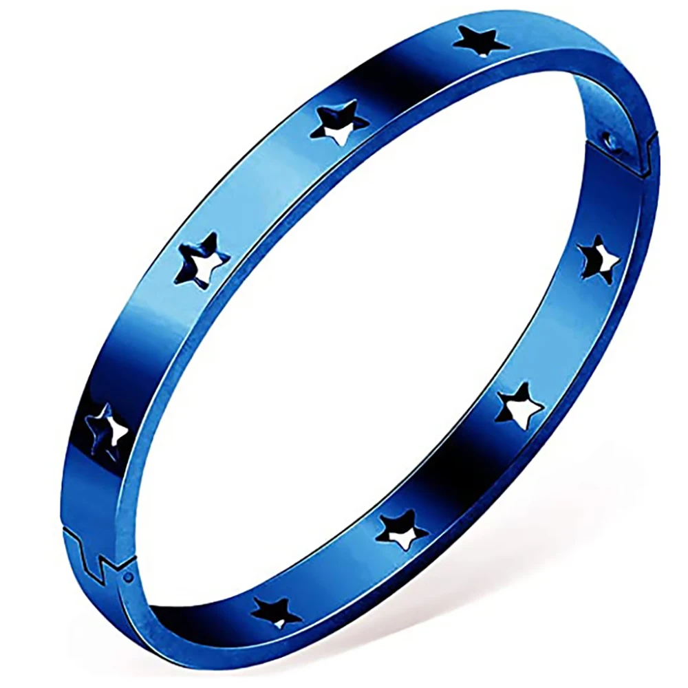 Nibastar Holle Ster Armbanden & Bangles Voor Vrouwen Mode Rvs Zoete Romantische Armband Rose Gouden Kleur Sieraden Cadeau
