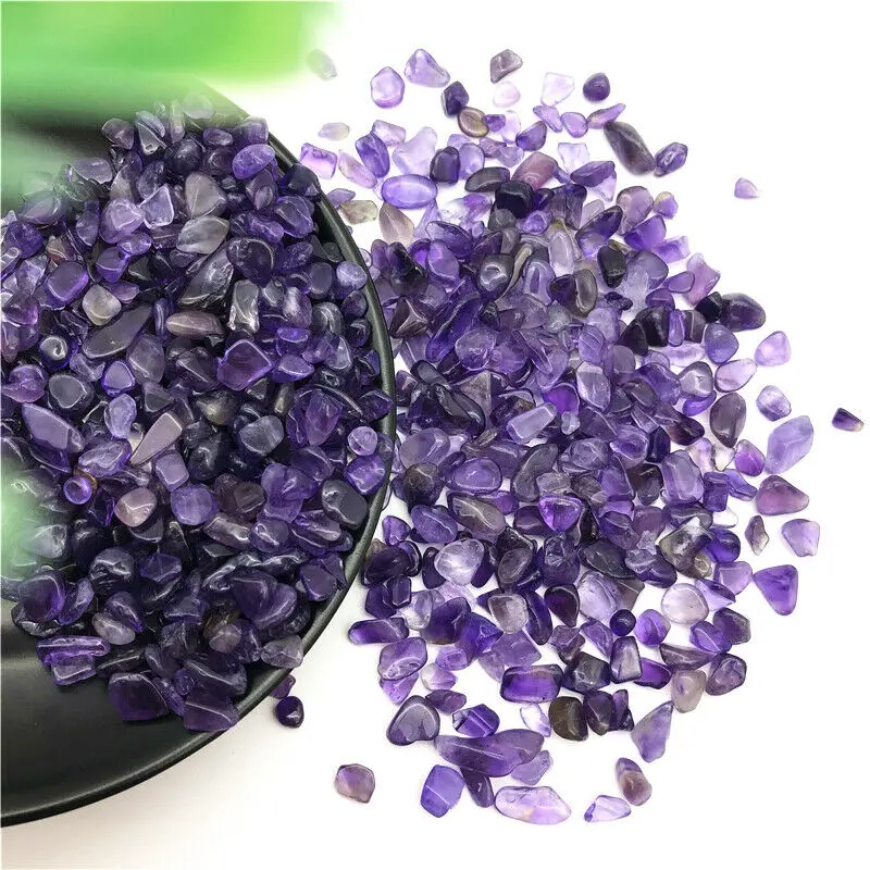 50g 5-7mm Natural Pure Amethyst Purple Quartz Crystal Tumbled Bulk Stones Gravel Reiki Natural Stones and Minerals