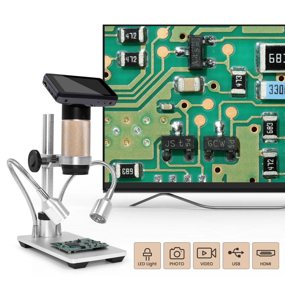 Andonstar ADSM201 USB/HDMI Digital Microscope for Soldering Long Object Distance With PC Support for Phone Repair SMT PCB Tools