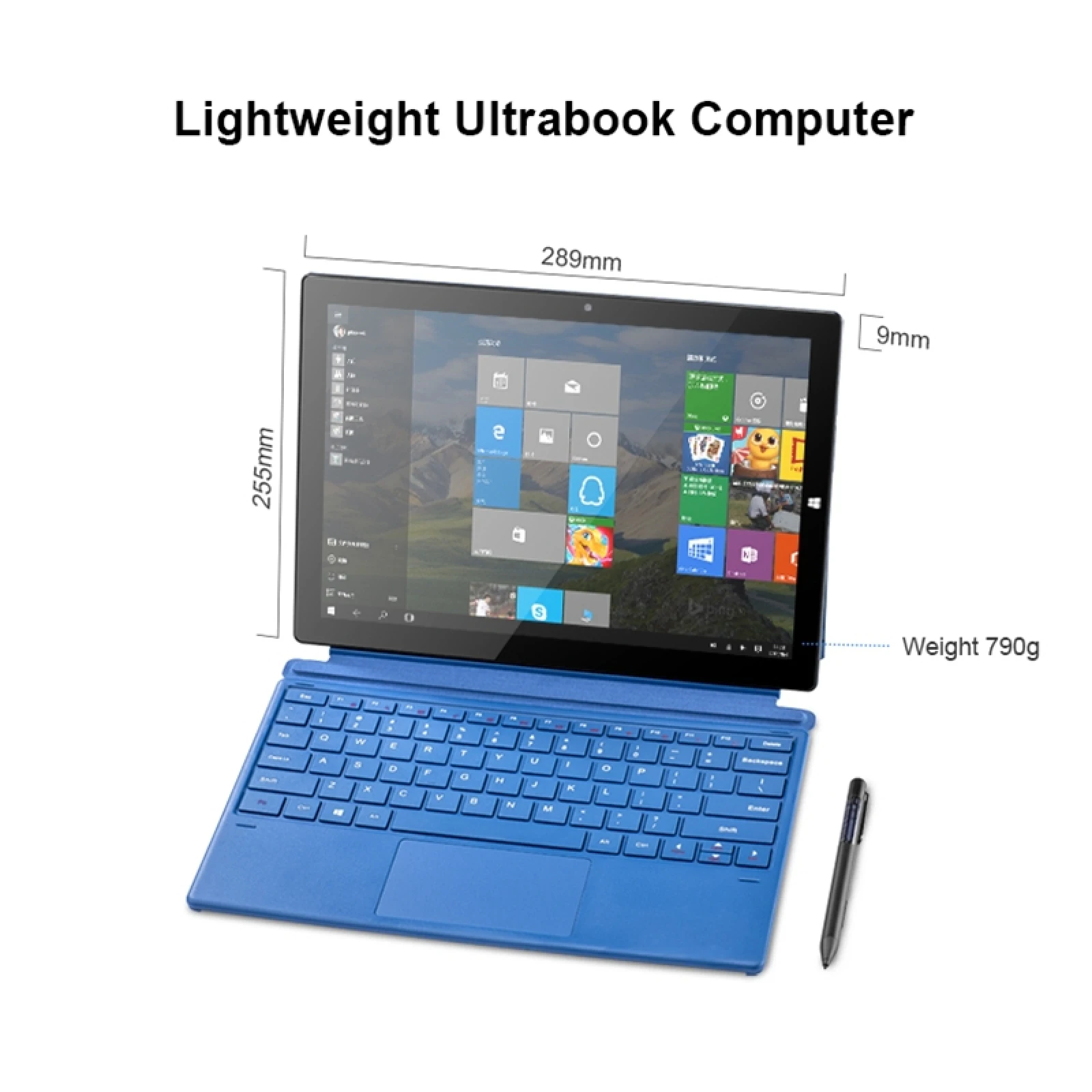 PibagW12-Tablette PC de 12.3 pouces avec système Windows 10, Qualcomm Snapdragon 256 Octa Core, jusqu'à 850 GHz, GPS, 2.96x2880, 4G, persévérance, 8 Go, 1920 Go