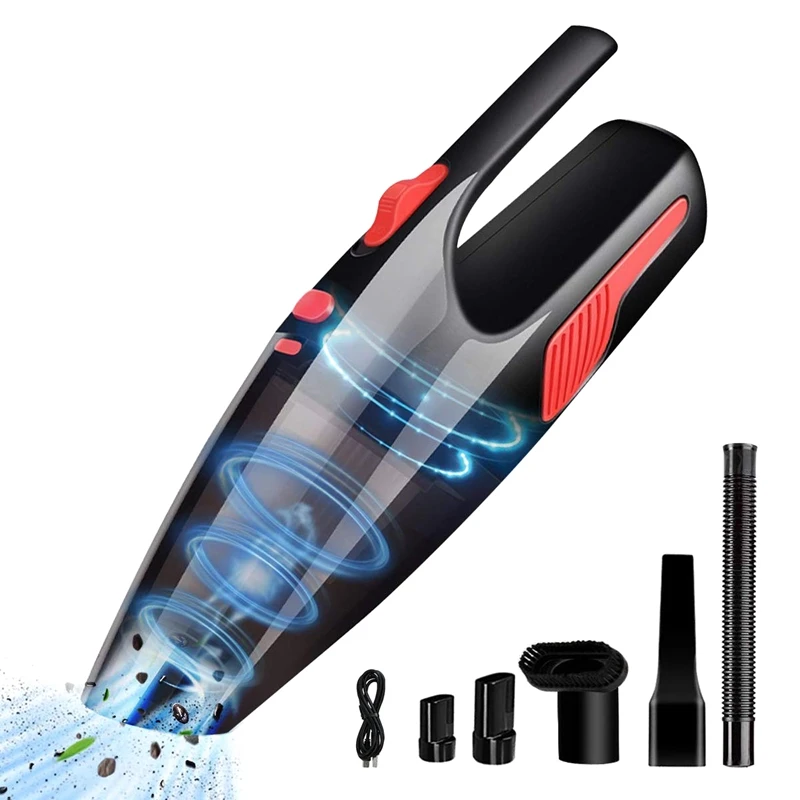 

AD-Handheld Vacuum, Hand Vacuum Cordless with High Power, Mini Vacuum Cleaner Handheld Powered By Li-Ion Battery Rechargeable Qu