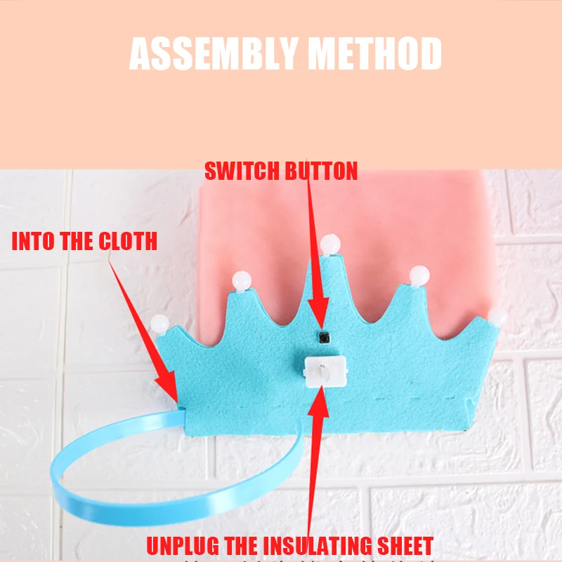 LED Happy Birthday Party Krone Hüte Glow Stirnband König Prinzessin Prinz Baby Dusche Junge Mädchen Kinder Weihnachten Dekorationen Liefert Hüte – Detail 13