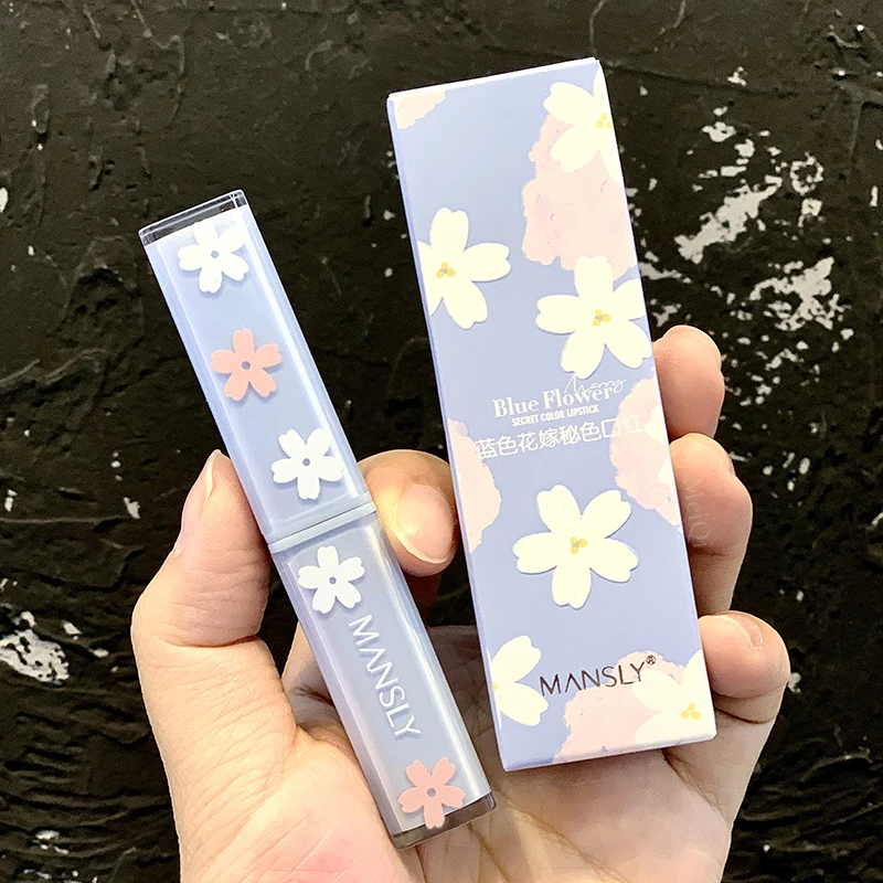 Blue Flowers Velvet Matte Lipstick Soft Touch Long Lasting Waterproof Easy To Wear Natural Smooth Makeup Beauty Women Cosmetics