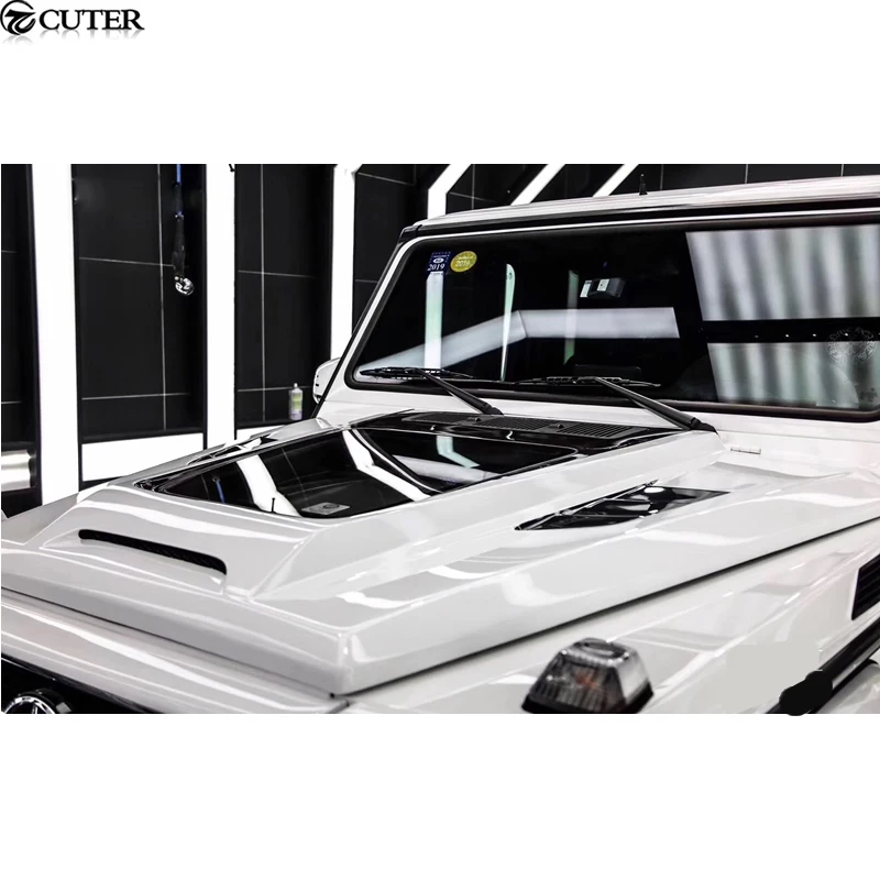 W463 G Class G500 G65 Transparent Carbon Fiber FRP Iron Engine Hood Bonnet for Benz W463 G55 G65 G63 Car Body Kit 08-14