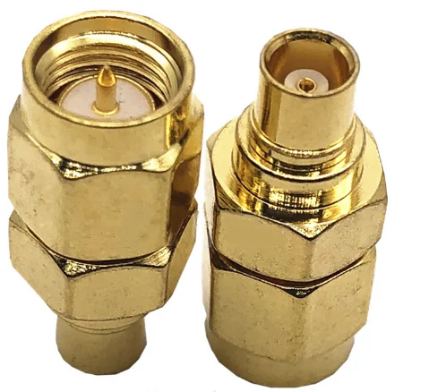 1pcs sma to mcx Connector  SMA To MCX Male plug & Female jack RF Coaxial Adapters