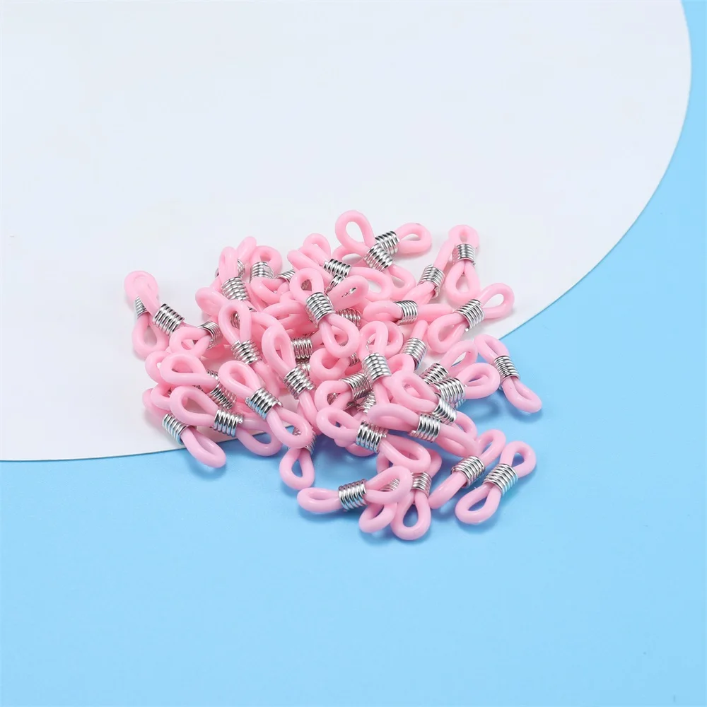 50Pcs/Lot Ear Hook Glasses Non Slip Rubber Ring Spectacle Chain End Connector For DIY Glasses Chains Jewelry Making Accessories