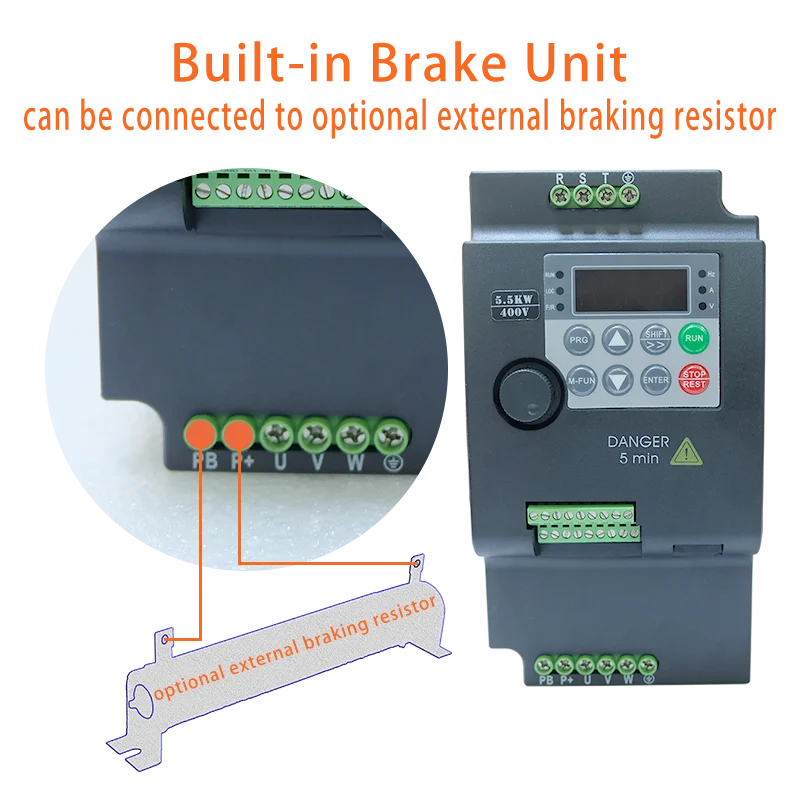 Imagem -05 - Conversor Variável da Movimentação da Frequência de Vfd Inversor do Controle do Vetor da Velocidade do Motor 0.75kw 1.5kw 5.2 kw 5.5kw Quilowatt 2kw 2.5 hp 5.5kw 380v