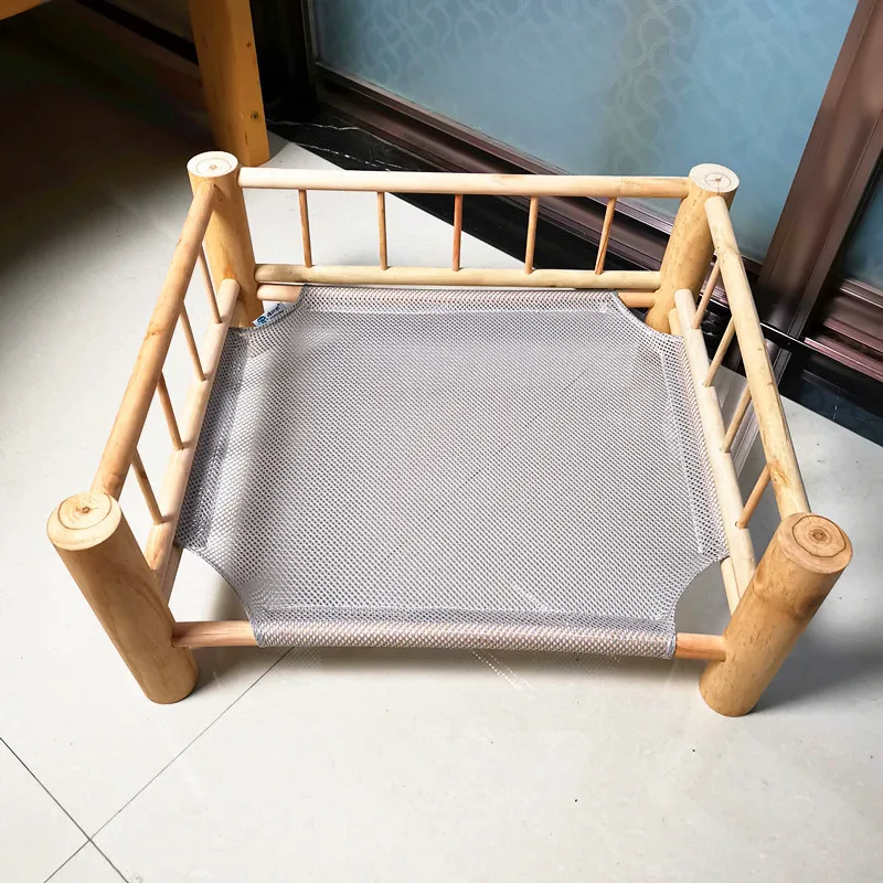 Pet Cat Solid Wood Bed Camp-bed Pet Rabbit Camp-bed Cat Dog Wooden Pet Kennel Removal Of Four Seasons Cat Sofa Bed