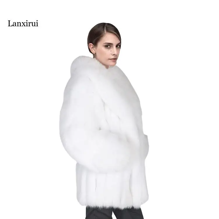 

Winter Overcoat Luxury Fur Coat Womens Elegant Faux Fur Coat Long Slim Thicken Warm Trendy Warm Outerwear Coat