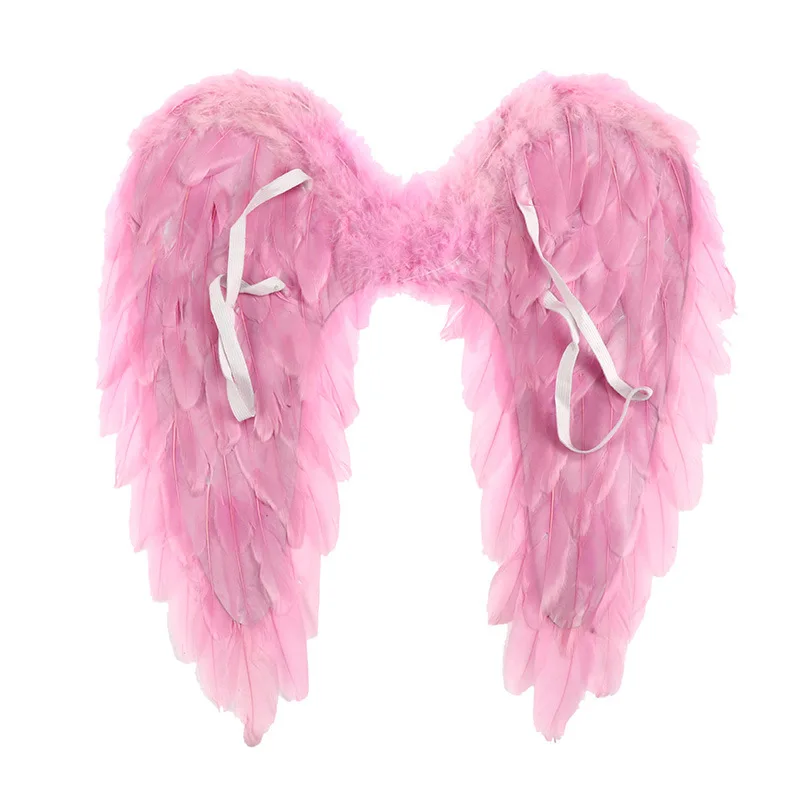 Angel Feather Wings Halloween Christmas Decoration Party Props Stage Performance Show Scene Layout Angel Wings Black Red White