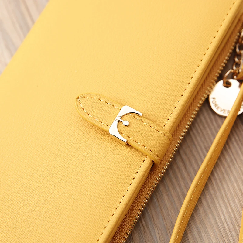 Engraving Name Women Wallets Fashion Long Leather Top Quality Card Holder Classic Female Purse Zipper Brand Wallet For Women