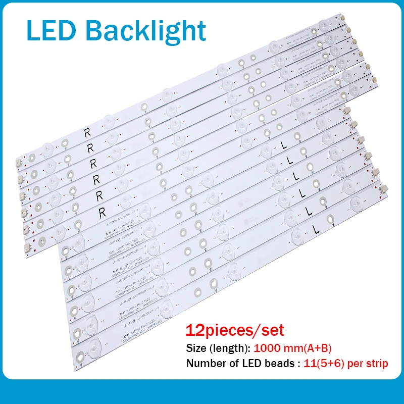 

12PCS/set New LED Strip For Philips TV 50PFF2651 50PFF3655 50PFF5655 50PFF3750 55PUF6092/T3 LB-PF3528-GJD2P5C506X11-R-B