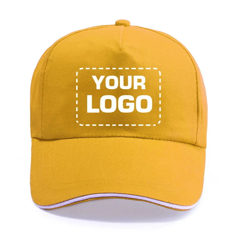 YOUR LOGO personalized customized DIY Printed Cotton Trucker Caps Baseball Cap Men Women Unisex Fashion Snapback Hip Hop Hats