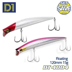 D1 Rockfishing Minnow Fishing Lures Komomo 120mm 15g Floating Artificial Bass Carp Bait 2020 Fishing Accessories Tackle
