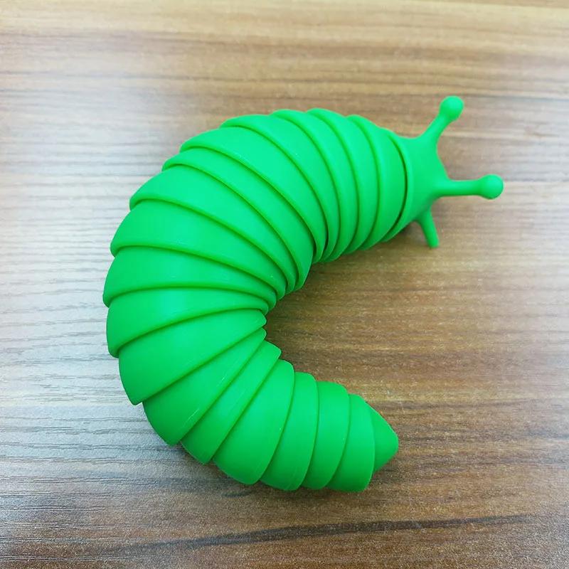 Fidget Toys Friendly Articulated Slug Flexible 3D Slug Toy for Kids Adults 3D Printed Toy Desk Toy Desk Accessory Gift Small Toy