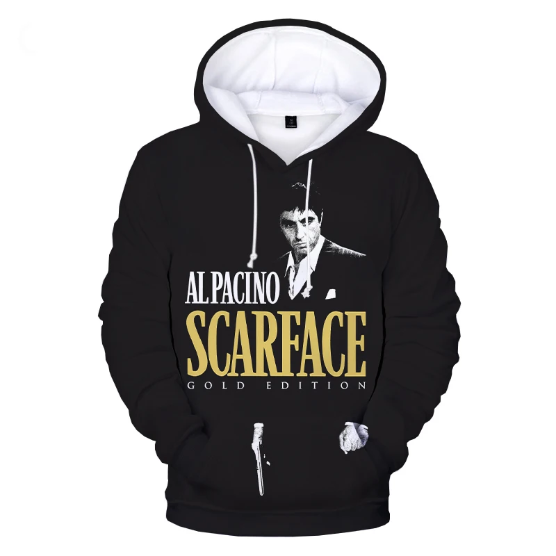 2021 Movie Scarface 3D Print Hoodie Sweatshirts Tony Montana Harajuku Streetwear Hoodies Men Women Fashion Pullover Clothes