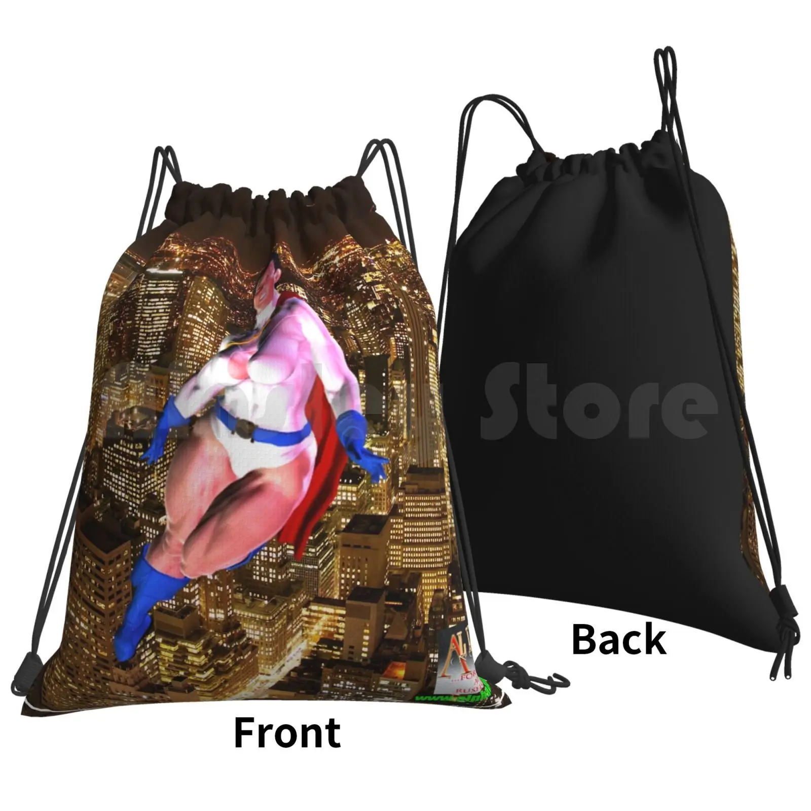 Black Power Girl Grins...! Backpack Drawstring Bags Gym Bag Waterproof New Popular Mostpopular Blackpower Hotwoman