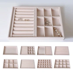 Removable Jewelry Display Tray Organizer for Putting Ear Studs Earrings Rings Pendant Necklace Jewelry Storage Box Show Case M