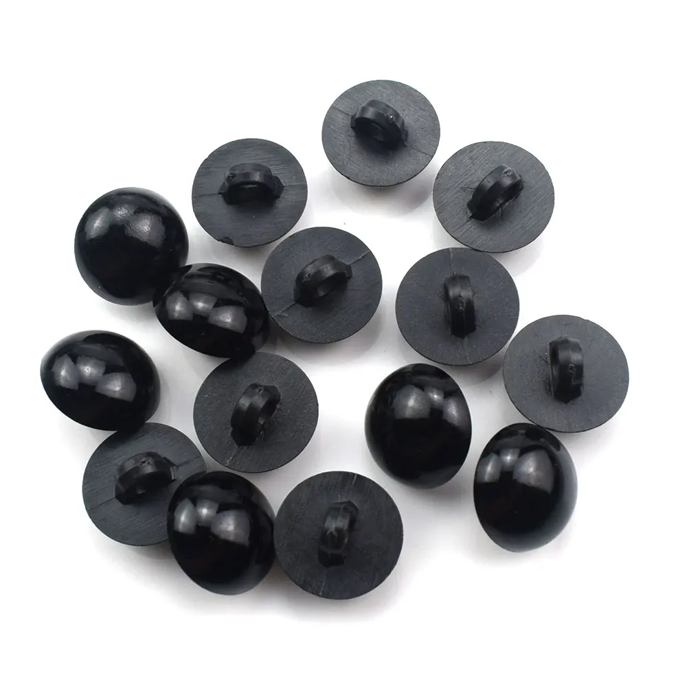 100PCS Black Button Eyes Resign Craft Toy Doll Eyes Handmade Toys Accessories Children DIY Dolls Accessories Doll Eyes 9-15MM