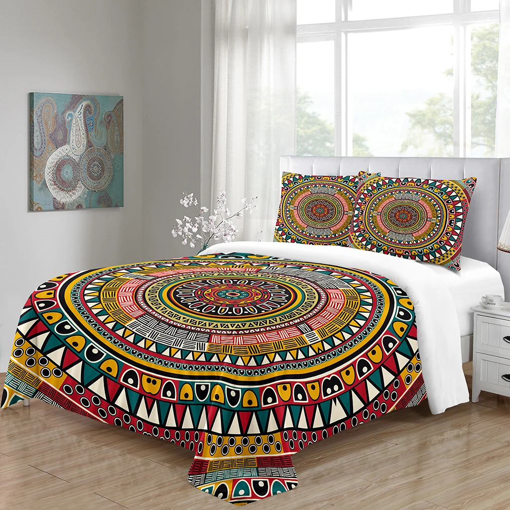 Bohemian Bedding Sets Queen Size Luxury Mandala Duvet Cover and Pillowcase Set King Single Full Bed Comforters