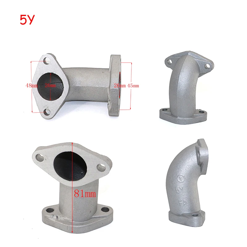 Monkey Bike dirt bike engine Intake pipe Manifold connect inlet Pipe for Lifan Yinxiang Zongshen horizontal engine 125cc 140cc