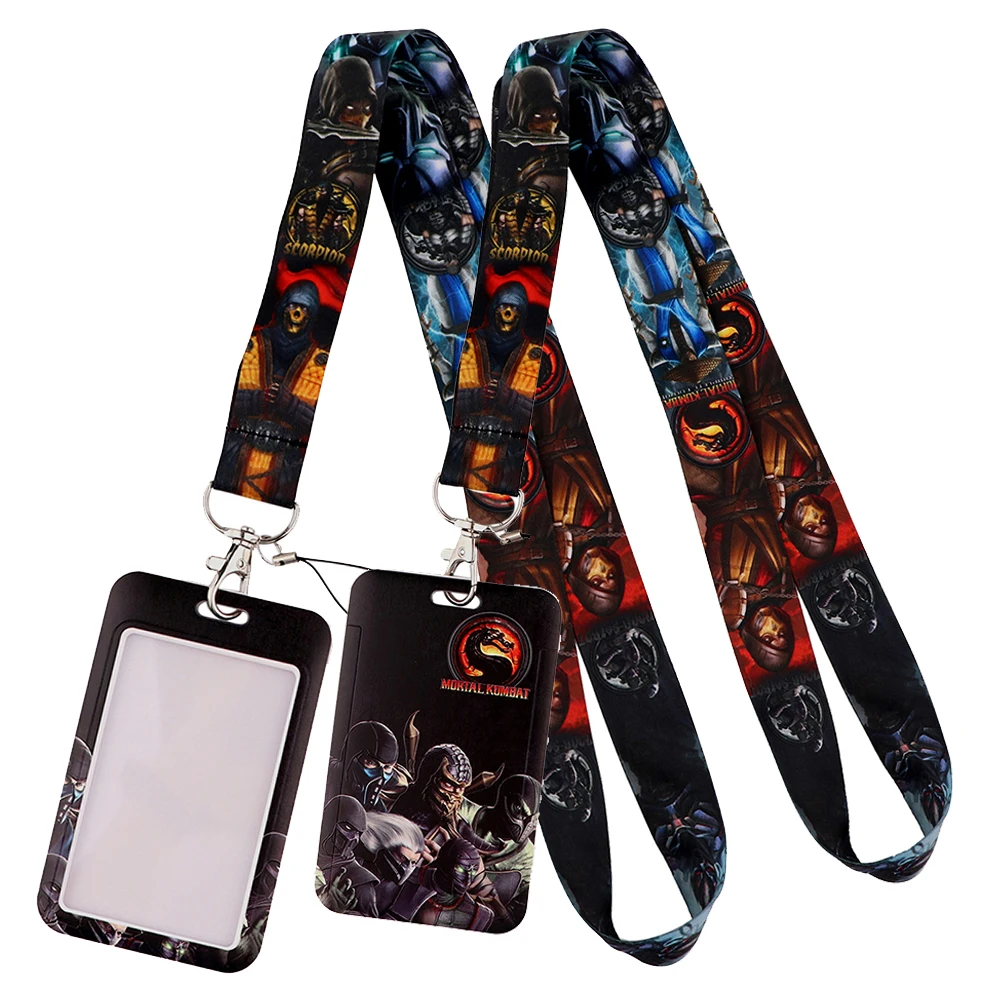 LT775 Mortal Kombat Games Lanyard For Keychain ID Card Cover Pass Gym Mobile Phone Badge Holder Keyring Neck Straps Accessories